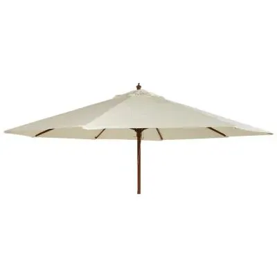 Round 300cm Outdoor Parasol with Night Cover - Hardwood