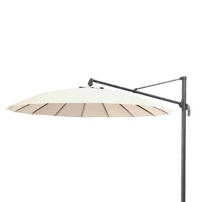 Round Cantilever Outdoor Parasol with 18 Spokes - Aluminium