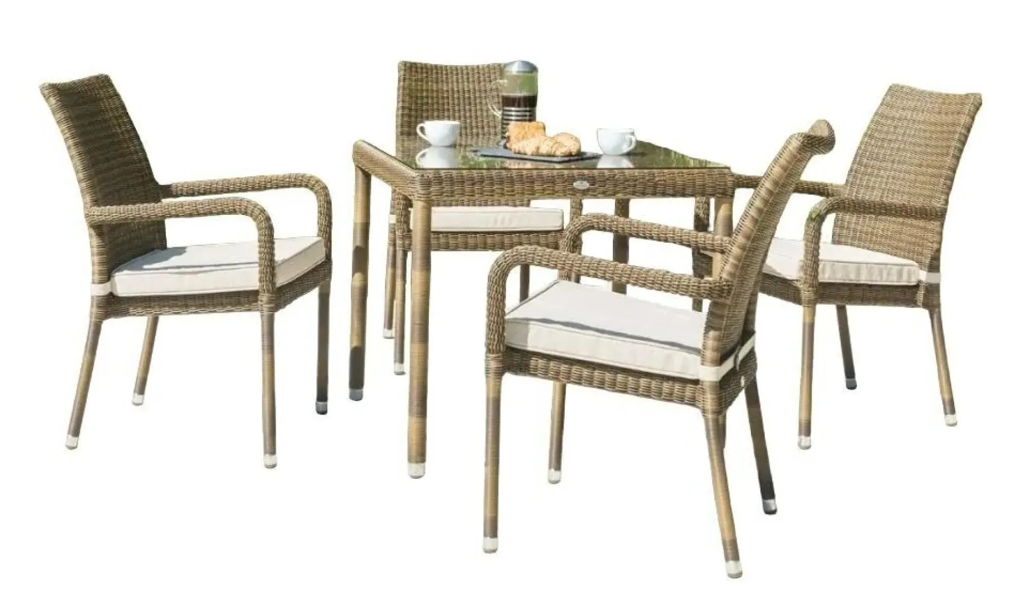 San Marino 4-Seater Square Garden Dining Set