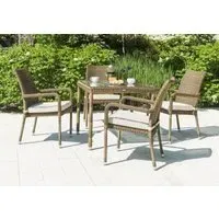 San Marino 4-Seater Square Garden Dining Set