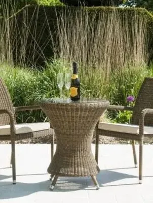 San Marino Round Garden Bistro Table - Glass image