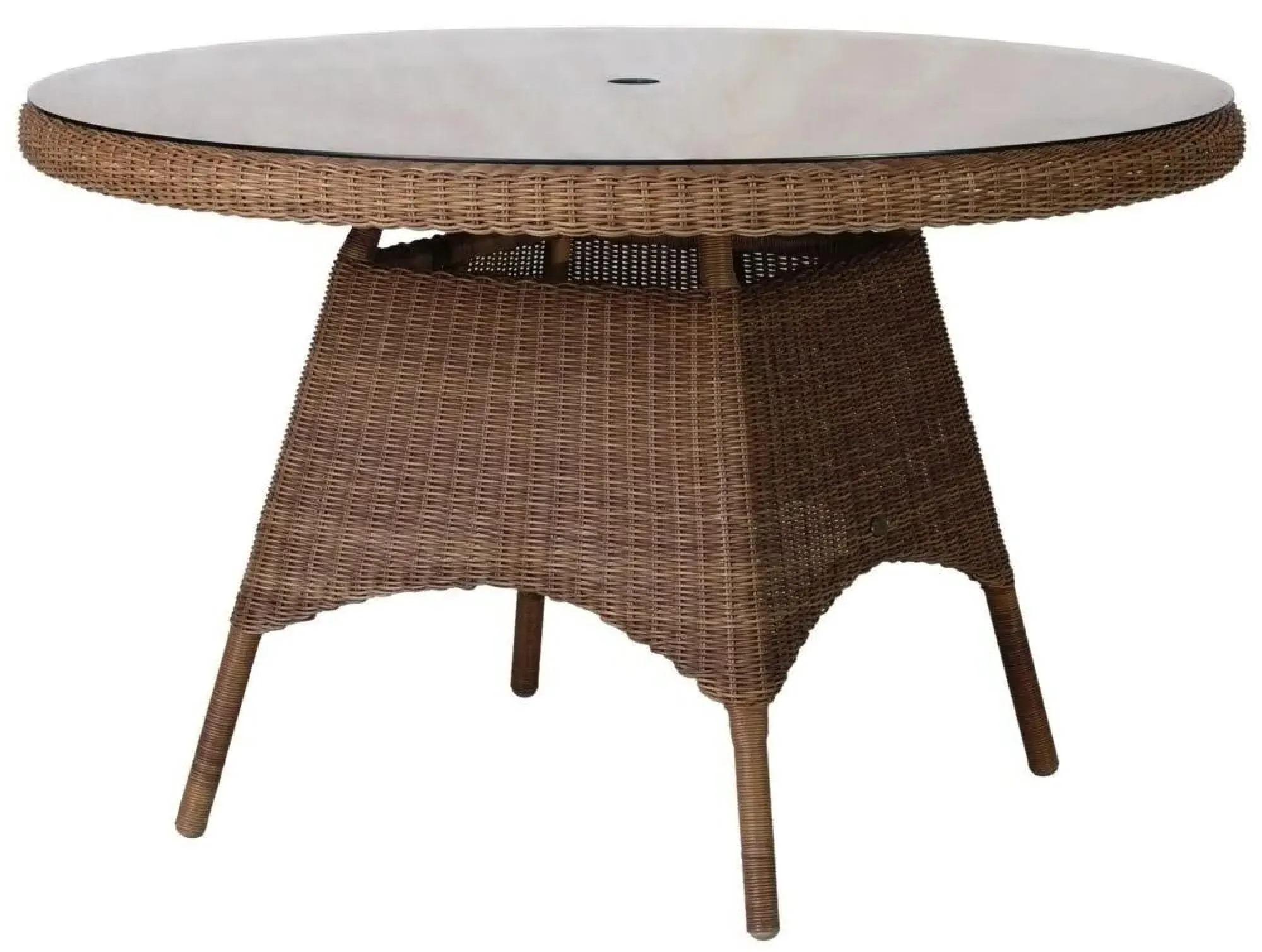 San Marino Round Garden Dining Table - Glass