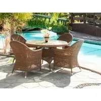 San Marino Round Garden Dining Table - Glass
