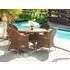 San Marino Round Garden Dining Table - Glass