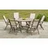 Sherwood Folding Round Garden Dining Table - Rustic