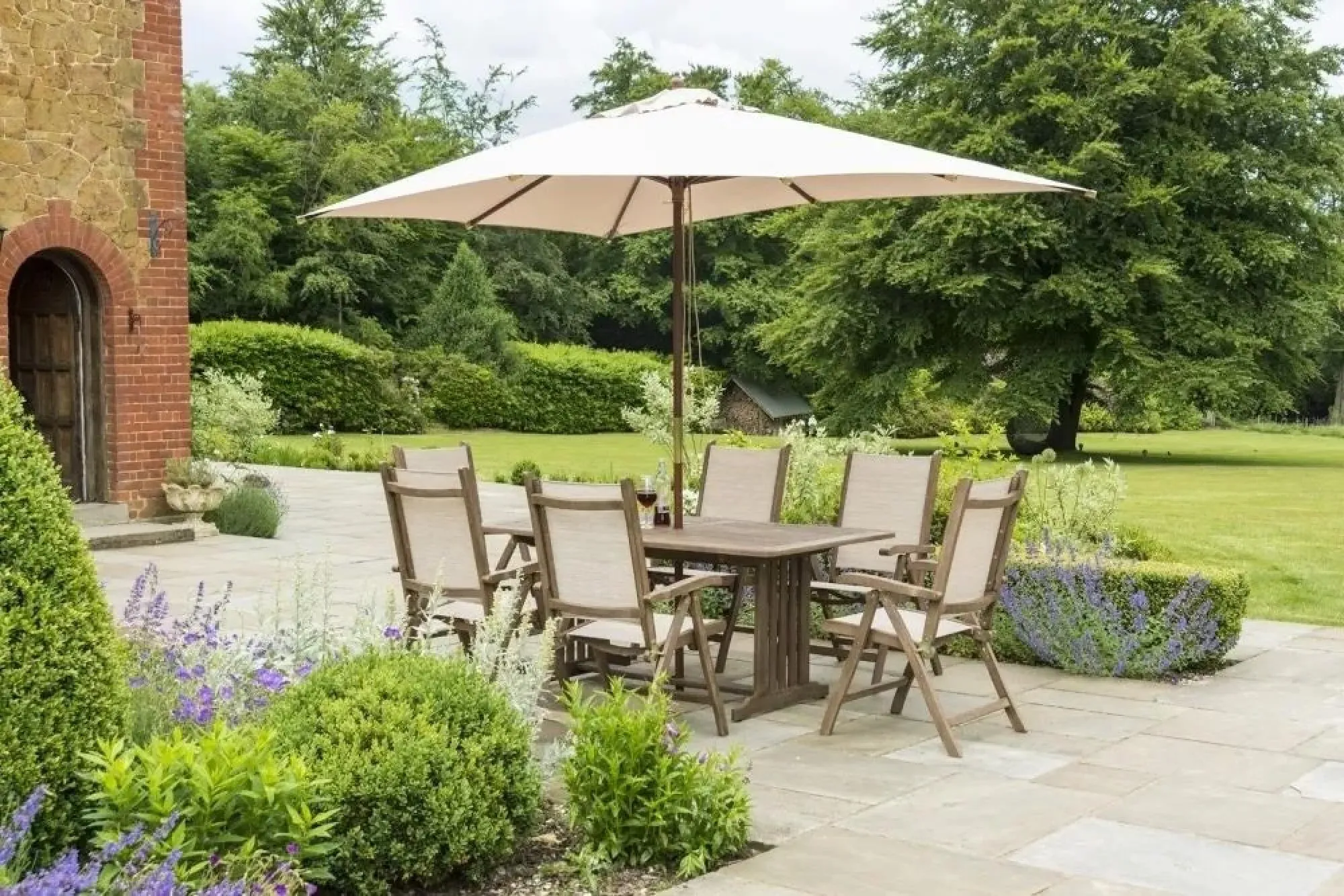 Sherwood Rectangular Garden Dining Table - Rustic