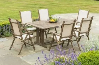 Sherwood Rectangular Garden Dining Table - Rustic