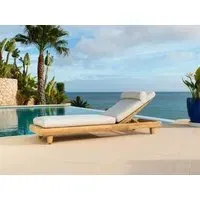 Sorrento Adjustable Garden Sunbed - Teak