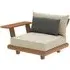 Sorrento Garden Mid Module with Arm Rest - Teak