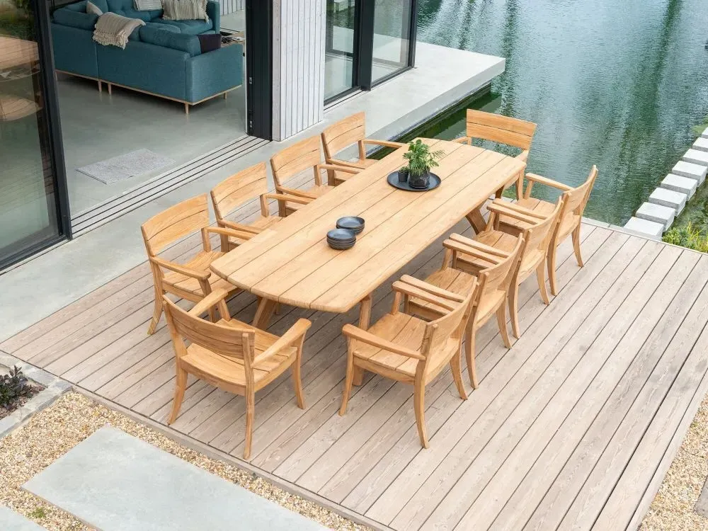 Sorrento Large Garden Dining Table - Teak
