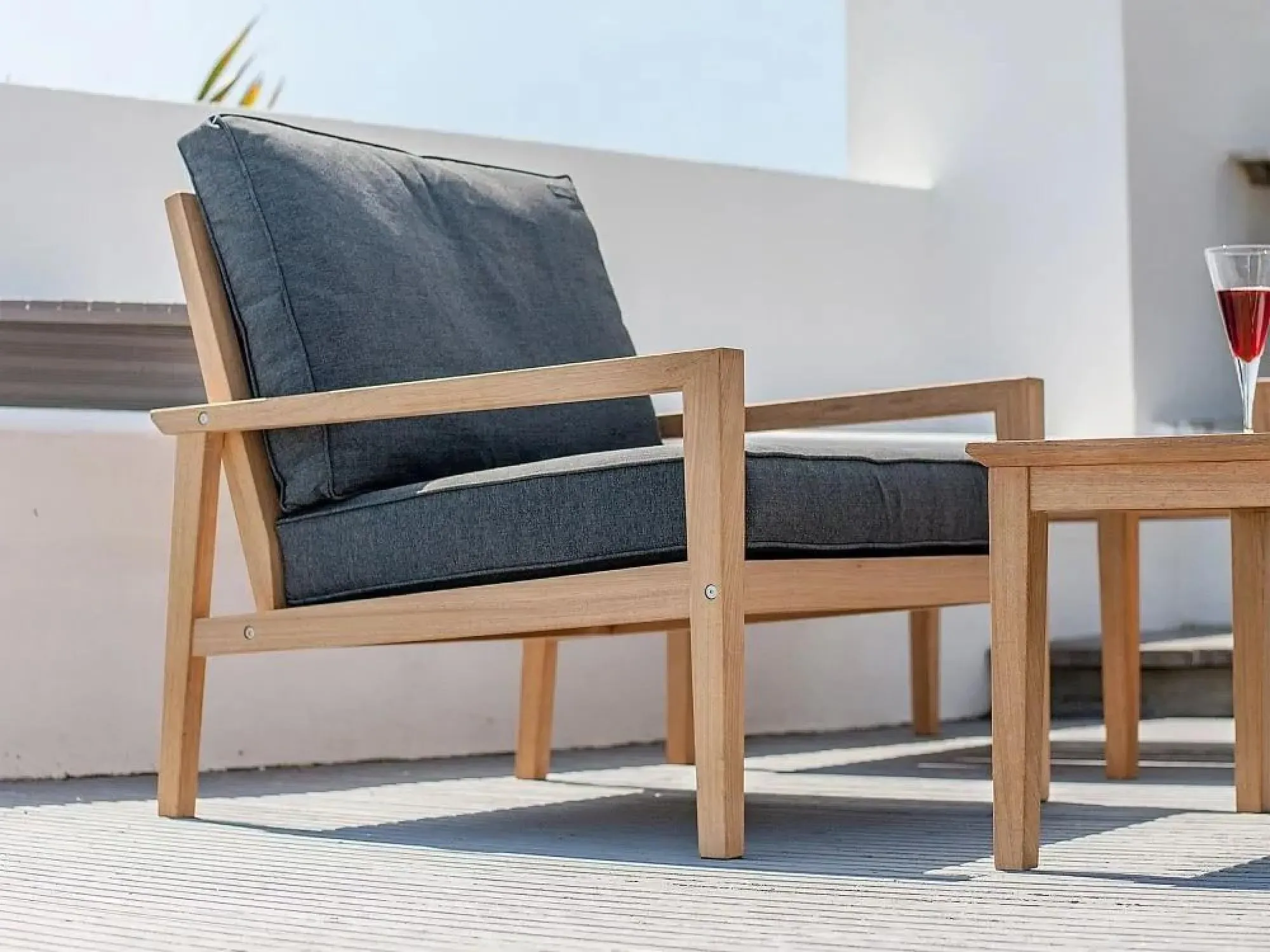 Tivoli Roble 2-Seater Garden Sofa - Charcoal