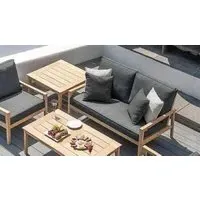 Tivoli Roble 2-Seater Garden Sofa - Charcoal