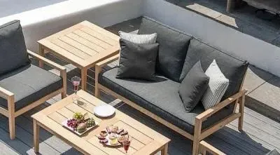 Tivoli Roble 2-Seater Garden Sofa - Charcoal