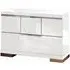 Asti 2 Drawer Bedside Cabinet - White, High Gloss