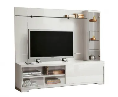 Asti TV Center - White, High Gloss