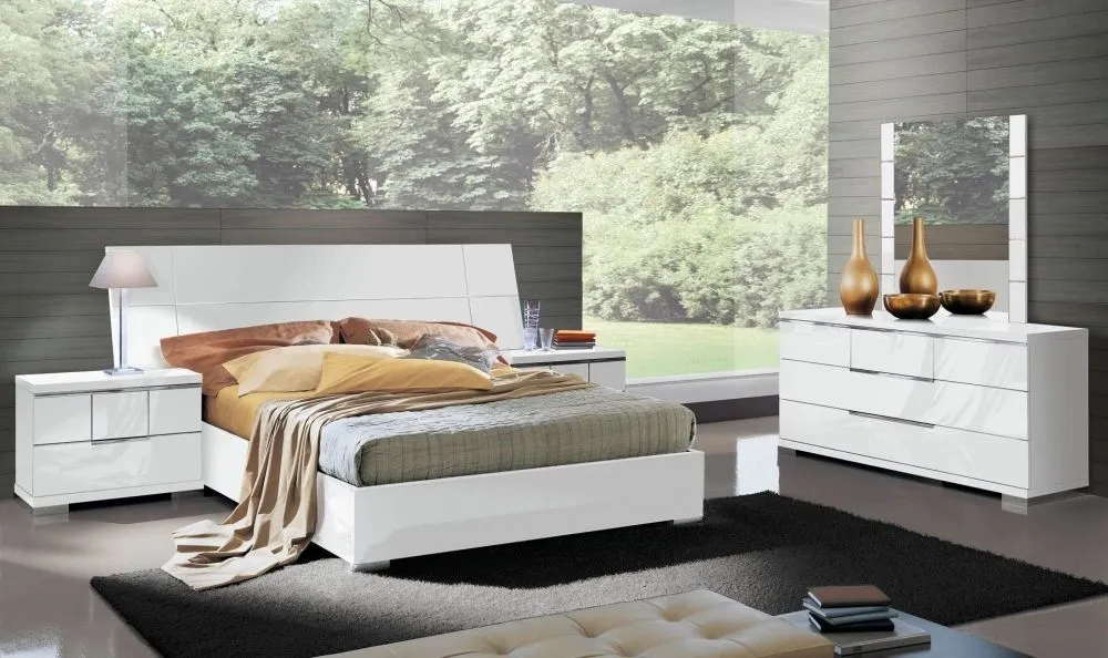 Asti Wide Dresser - White High Gloss