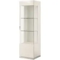 Canova 1 Door Display Cabinet - LHF - White, Wood Veneer