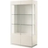 Canova 2 Door Display Cabinet - White, High Gloss