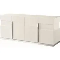Canova 4 Door Extra Large Sideboard - White, High Gloss