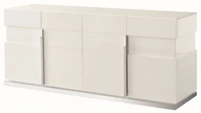 Canova 4 Door Extra Large Sideboard - White, High Gloss image
