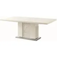 Canova 6-8 Seater Extending Dining Table - White Gloss, Marble