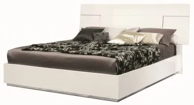 Canova Bed Frame - White, High Gloss