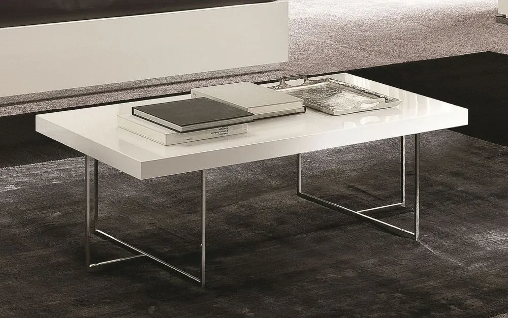 Canova Coffee Table - White High Gloss, Wood Veneer