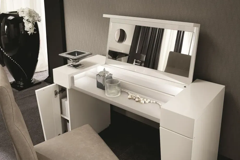 Canova Dressing Table - White, Wood Veneer