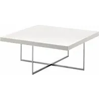 Canova Square Coffee Table - White High Gloss, Marble Effect