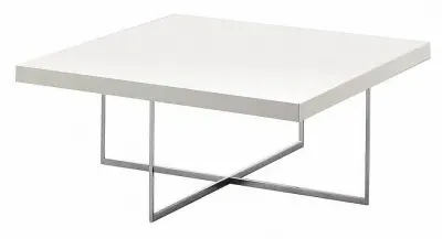 Canova Square Coffee Table - White High Gloss, Marble Effect image