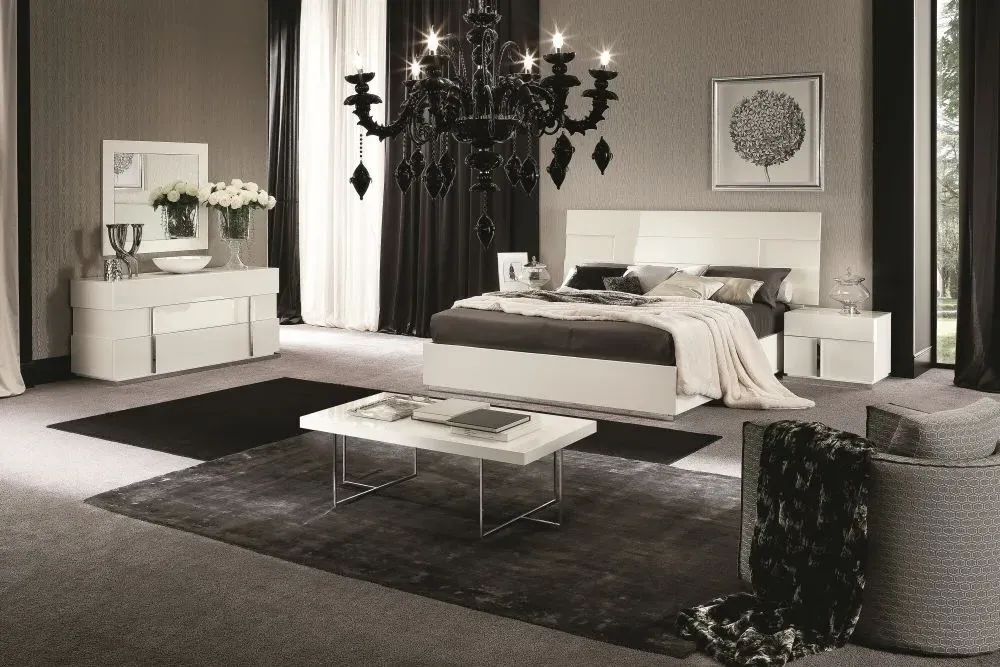 Canova Wide Dresser - White, Wood Veneer