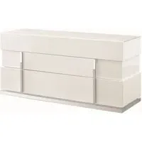 Canova Wide Dresser - White, Wood Veneer