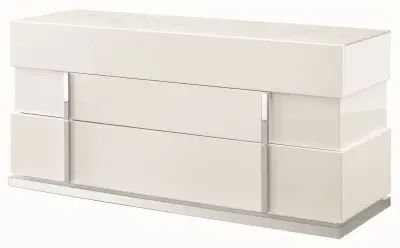 Canova Wide Dresser - White, Wood Veneer image