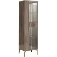 Matera 1 Door Vitrine - RHF - High Gloss, Wood Grain