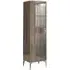 Matera 1 Door Vitrine - RHF - High Gloss, Wood Grain