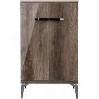 Matera 2 Door Drink Cabinet - High Gloss, Wood Grain