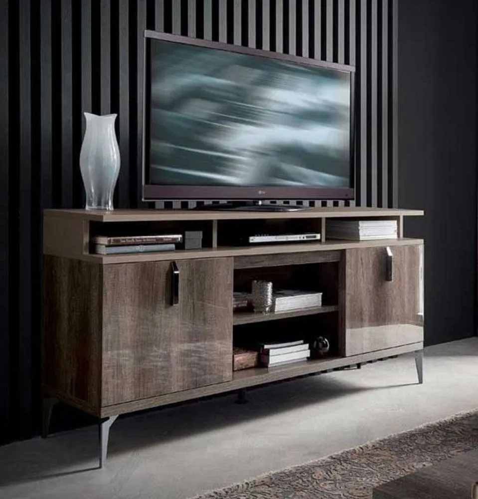 Matera 2 Door TV Unit - High Gloss, Wood Grain