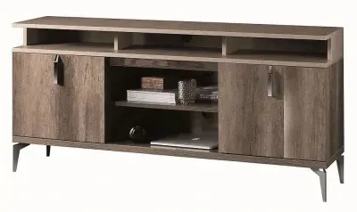 Matera 2 Door TV Unit - High Gloss, Wood Grain image
