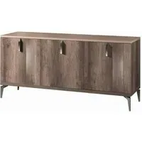 Matera 3 Door Large Sideboard - High Gloss, Wood Grain