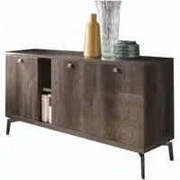 Matera 3 Door Medium Sideboard - High Gloss, Wood Grain