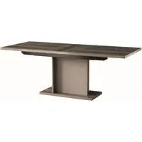 Matera 6-8 Seater Extending Pedestal Dining Table - Wood Grain