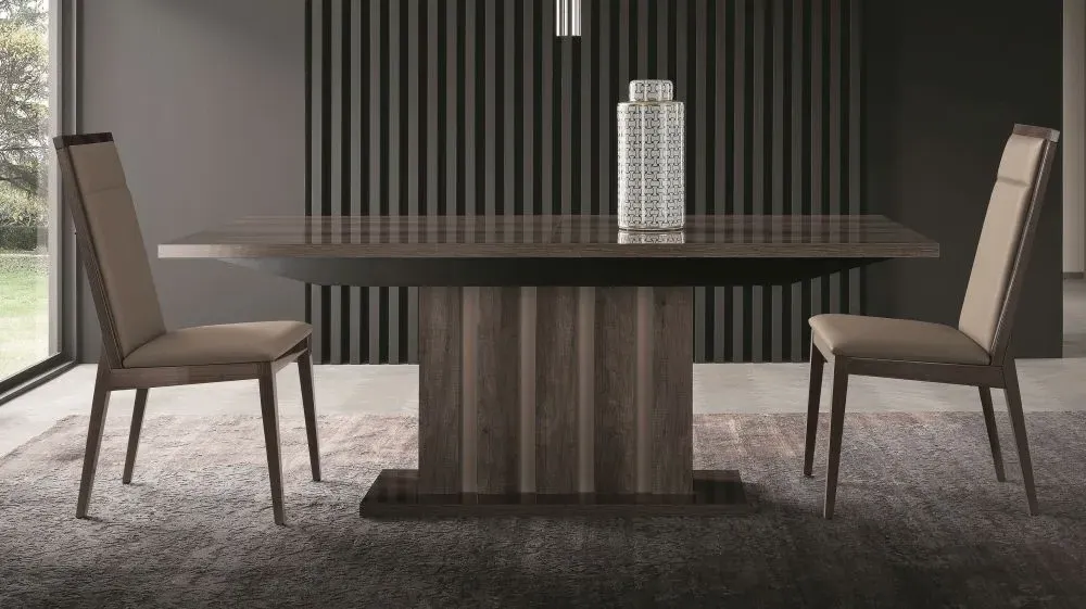 Matera 8-10 Seater Extending Pedestal Dining Table - Wood Grain