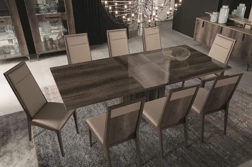 Matera 8-10 Seater Extending Pedestal Dining Table - Wood Grain