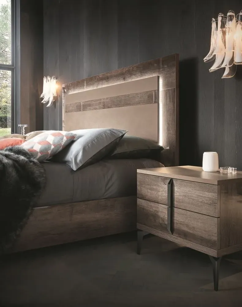 Matera Bed Frame - High Gloss, Wood Grain