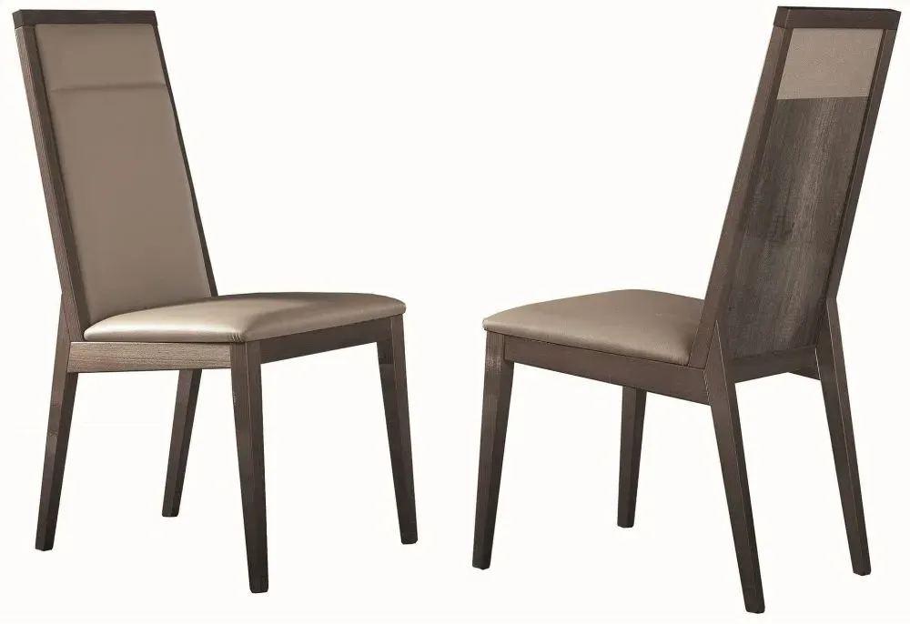 Matera Solid Back Dining Chair - Leather
