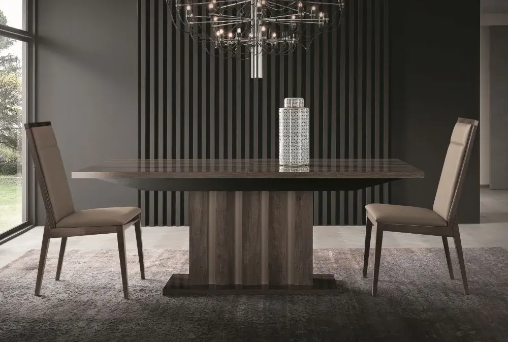 Matera Solid Back Dining Chair - Leather