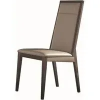 Matera Solid Back Dining Chair - Leather
