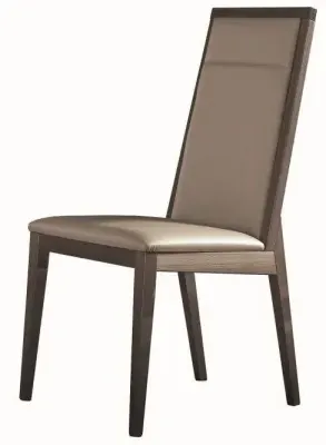 Matera Solid Back Dining Chair - Leather