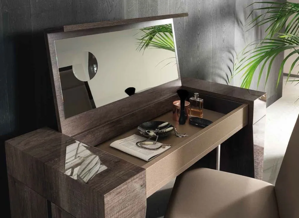 Matera Wood Grain Dressing Table - High Gloss