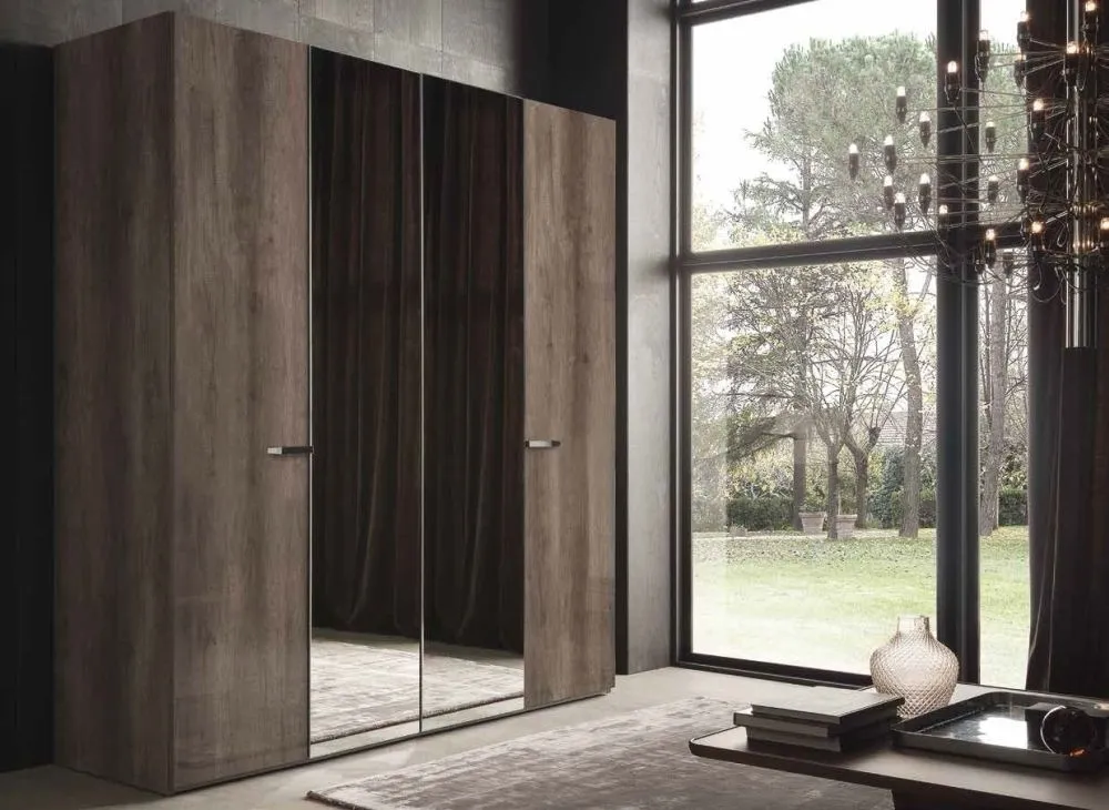 Matera Wood Grain Wardrobe - High Gloss